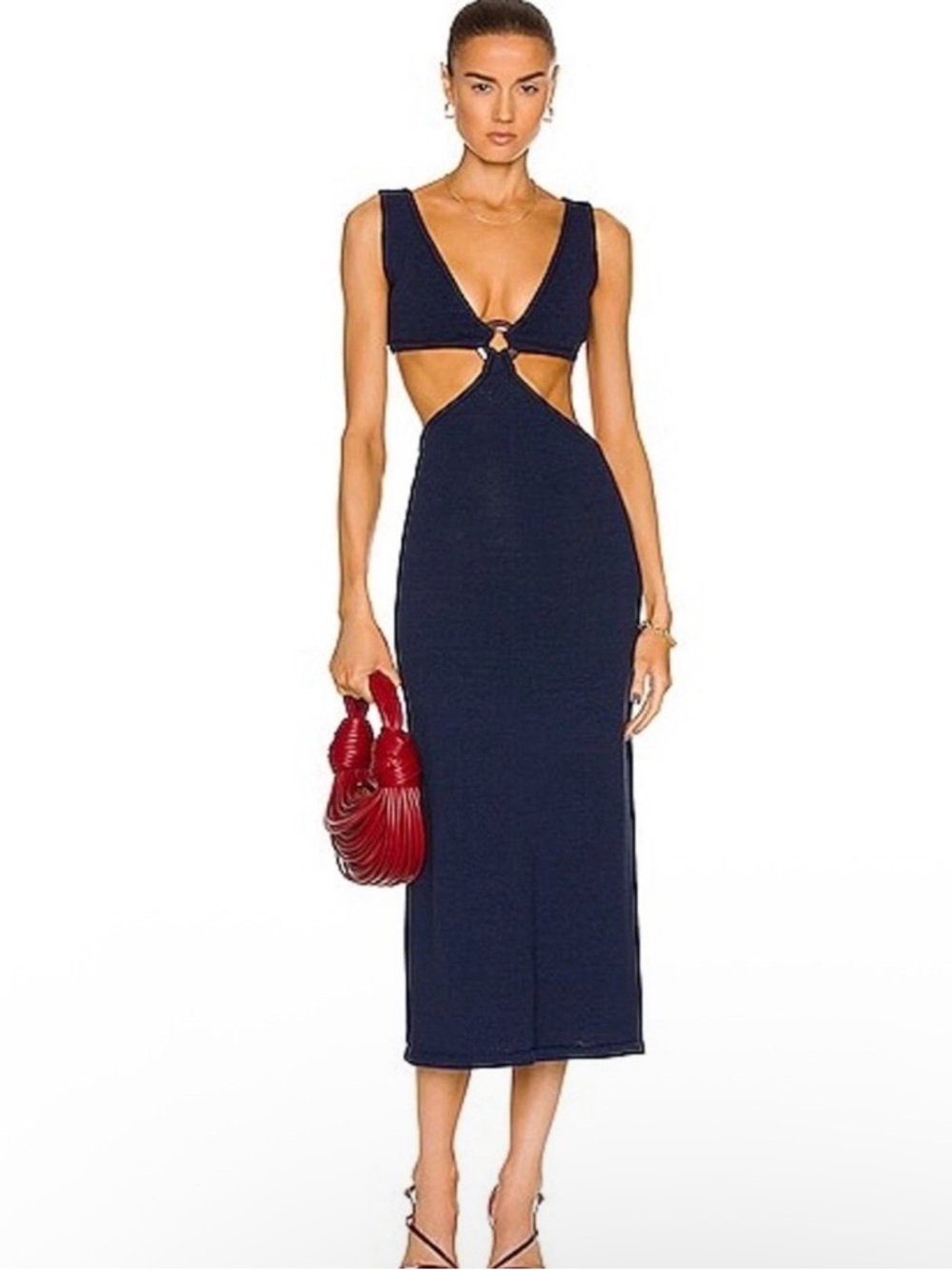 Cult Gaia Bank Knit Dress in Ink Size XS